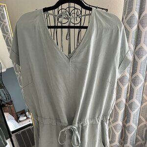 Mint green v neck romper